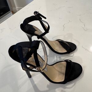 Jimmy Choo Minny Black Suede Stiletto- in good condition. No scuffs in back